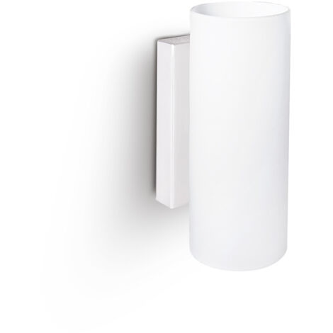 Applique Moderna Round Paul Metallo Bianco 2 Luci 3W 3000K Luce Calda
