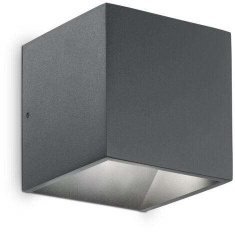 Applique Moderna Rubik Alluminio Antracite Led 8,5W 3000K Luce Calda