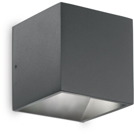 Applique Moderna Rubik Alluminio Antracite Led 8,5W 4000K Luce Naturale