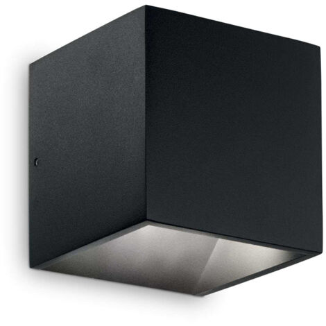 Applique Moderna Rubik Alluminio Nero Led 8,5W 3000K Luce Calda