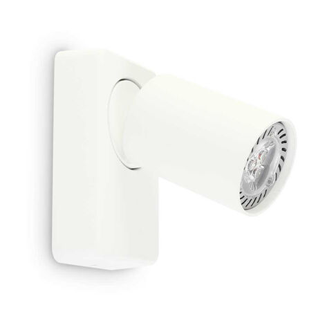 Applique Moderna Rudy Metallo Bianco 1 Luce 7W 3000K Luce Calda