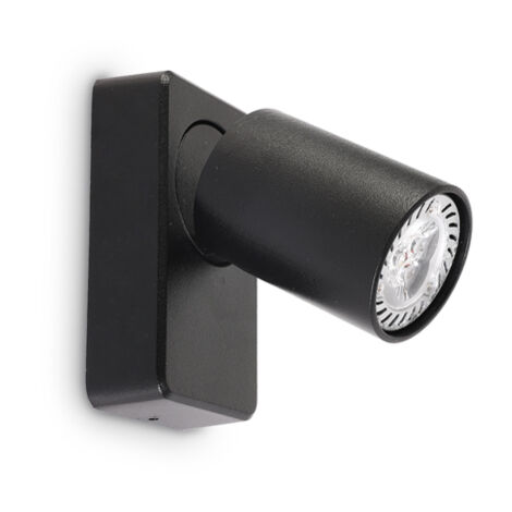 Applique Moderna Rudy Metallo Nero 1 Luce 7W 3000K Luce Calda