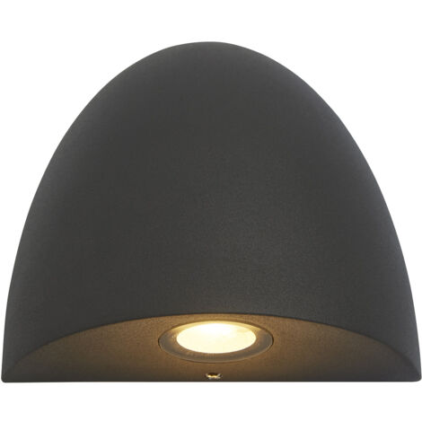 Applique Moderna Sentinella Alluminio Nero Vetro Trasparente Led 3,48W 3000K