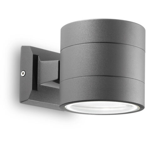 Applique Moderna Snif Round Alluminio Antracite 1 Luce G9 3W 3000K Luce Calda