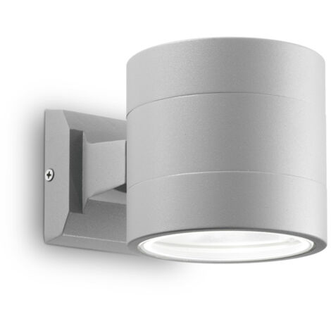 Applique Moderna Snif Round Alluminio Grigio 1 Luce G9 3W 3000K Luce Calda
