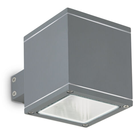 Applique Moderna Snif Square Alluminio Antracite 1 Luce G9 3W 3000K Luce Calda