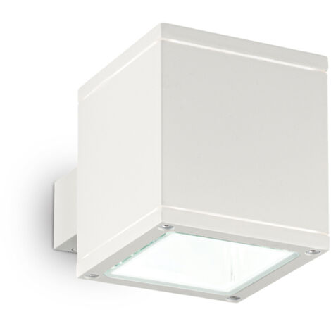 Applique Moderna Snif Square Alluminio Bianco 1 Luce G9 3W 3000K Luce Calda