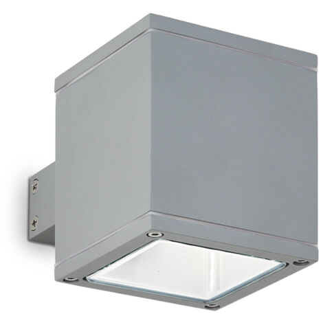 Applique Moderna Snif Square Alluminio Grigio 1 Luce G9 3W 3000K Luce Calda