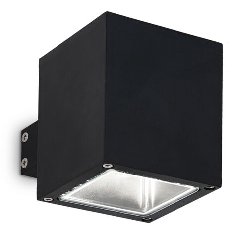 Applique Moderna Snif Square Alluminio Nero 1 Luce G9 3W 3000K Luce Calda