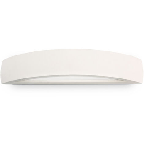Applique Moderna Soda Gesso Bianco 2 Luci Biemissione E14