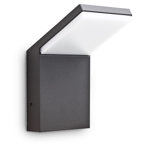 Applique Moderna Style Alluminio Antracite Led 9W 3000K Luce Calda