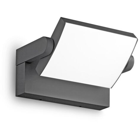 Applique Moderna Swipe Alluminio Antracite Led 20,5W 3000K Luce Calda