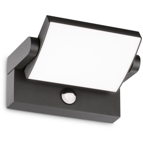 Applique Moderna Swipe Alluminio Antracite Led 21W 3000K Luce Calda