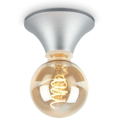 Applique Moderna Tepel Plastica Cromo Opaco 1 Luce E27