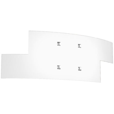 Applique Moderna Tetris Metallo Bianco Vetro 2 Luci E27