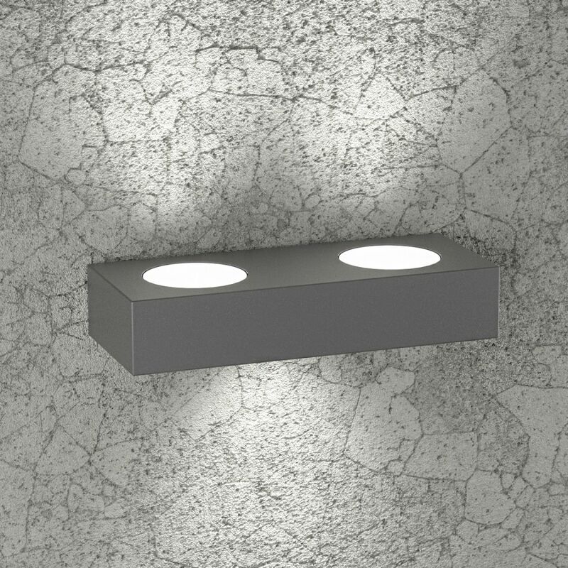 Image of Top-light - Applique moderna top light beaside 1190 a3 gx53 led metallo biemissione lampada parete, finitura metallo antracite - Antracite