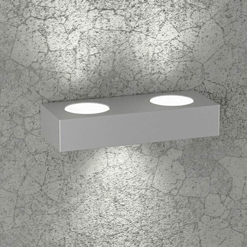 Image of Top-light - Applique moderna top light beaside 1190 a3 gx53 led metallo biemissione lampada parete, finitura metallo grigio - Grigio