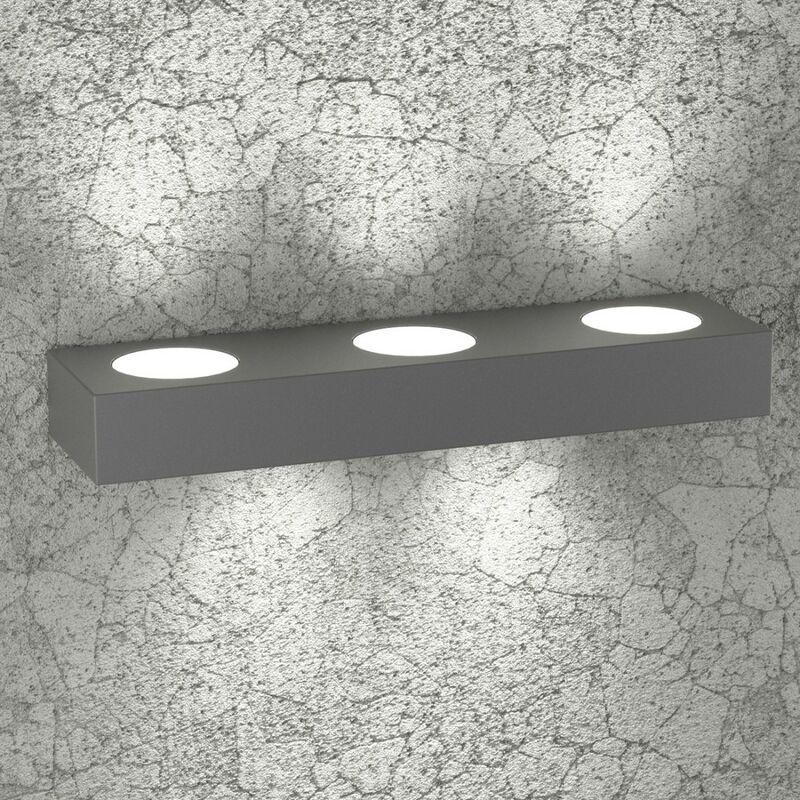 Image of Top-light - Applique moderna top light beaside 1190 a5 gx53 led metallo biemissione lampada parete, finitura metallo antracite - Antracite