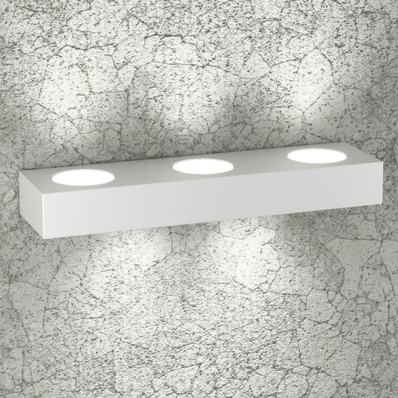 Image of Applique moderna top light beaside 1190 a5 gx53 led metallo biemissione lampada parete, finitura metallo bianco