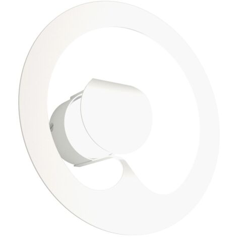 Applique moderna top light fuel 1170 1 gx53 led lampada parete, finitura metallo bianco