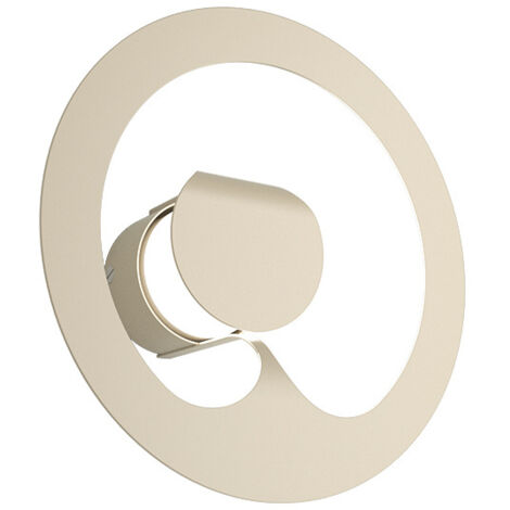 Applique moderna top light fuel 1170 1 gx53 led lampada parete, finitura metallo sabbia