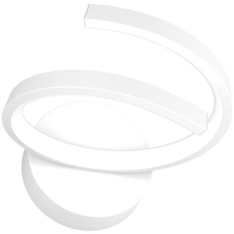 Applique Moderna Tornado Alluminio Bianco Led 12W Luce CaldaNaturale