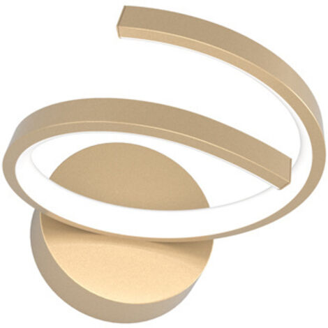 Applique Moderna Tornado Alluminio Oro Led 12W Luce CaldaNaturale