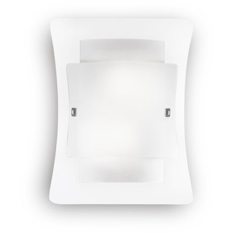 Applique Moderna Triplo Vetro Bianco 2 Luci E27