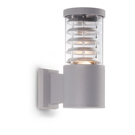 Applique Moderna Tronco Alluminio Grigio 1 Luce E27