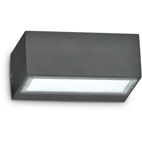 Applique Moderna Twin Alluminio Antracite 1 Luce G9 3W 3000K Luce Calda