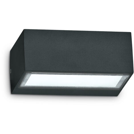 Applique Moderna Twin Alluminio Nero 1 Luce G9 3W 3000K Luce Calda