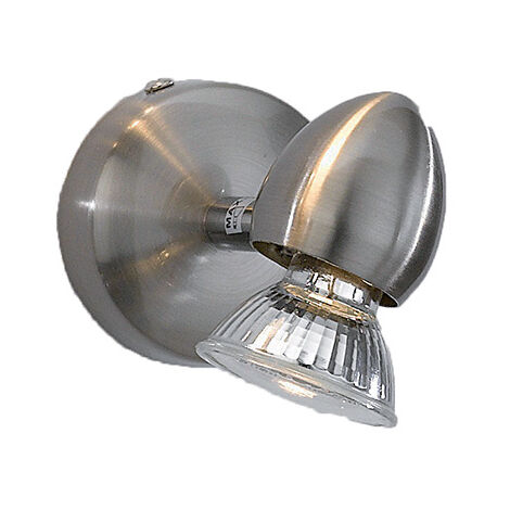 Applique Moderna Two Penny Metallo Nichel Satinato 1 Luce Gu10
