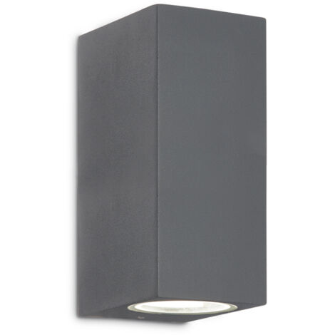 Applique Moderna Up Alluminio Antracite 2 Luci G9 3W 3000K Luce Calda
