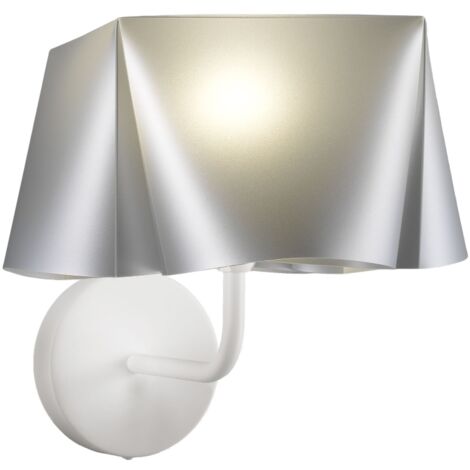 Applique Moderna Wanda Polilux ® Argento E Metallo 1 Luce E14