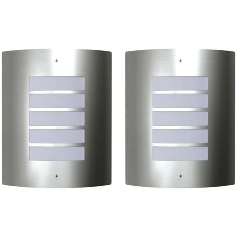 Appliquè moderni in acciaio inox per esterni ed interni, 2 vidaXL 115441