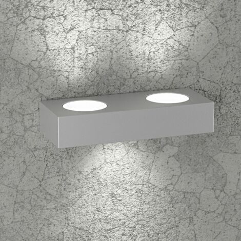 Applique Moderno Beaside Metallo Grigio 3 Luci Gx53