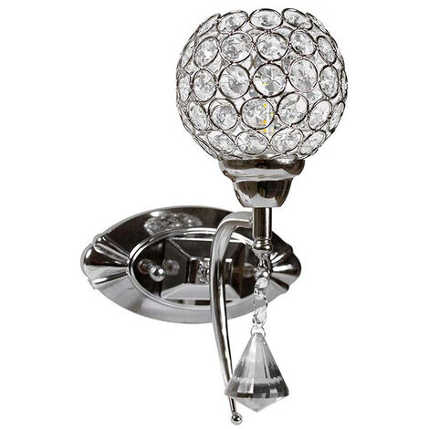 Applique moderno da parete paralume con cristalli in acrilico 1 pendente attacco G9 oro e argento illuminazione lampadario casa Argento