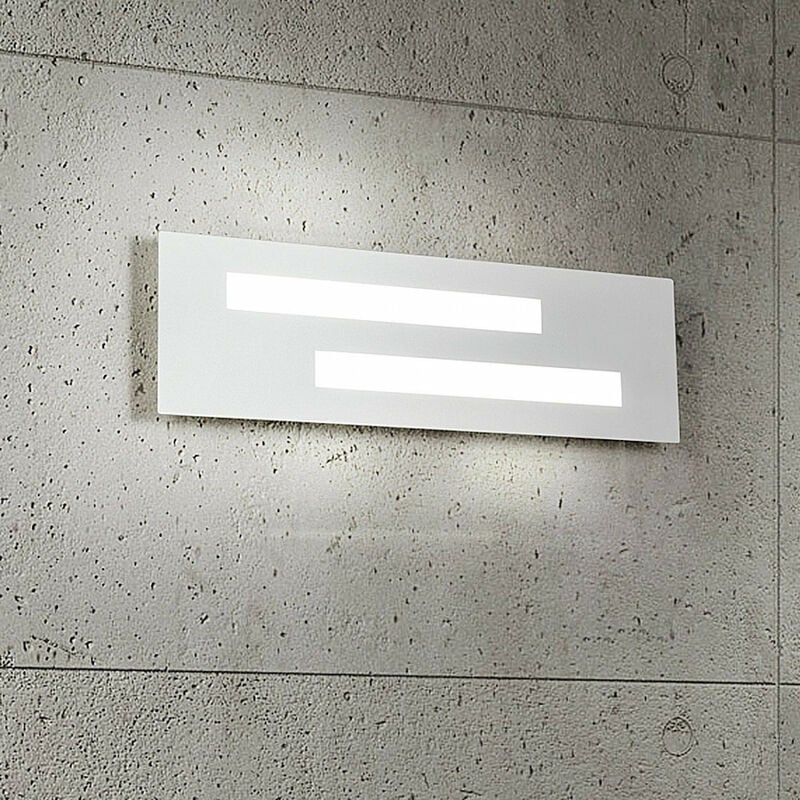 Image of Fratelli Braga - Applique moderno gamma 2080 a2 led metallo metacrilato lampada parete, finitura metallo bianco - Bianco