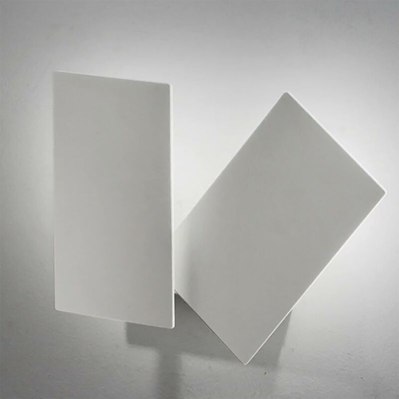 Image of Applique moderno Fratelli Braga time 2107 a2 led metallo orientabile lampada parete, finitura metallo bianco +bianco - Bianco +bianco