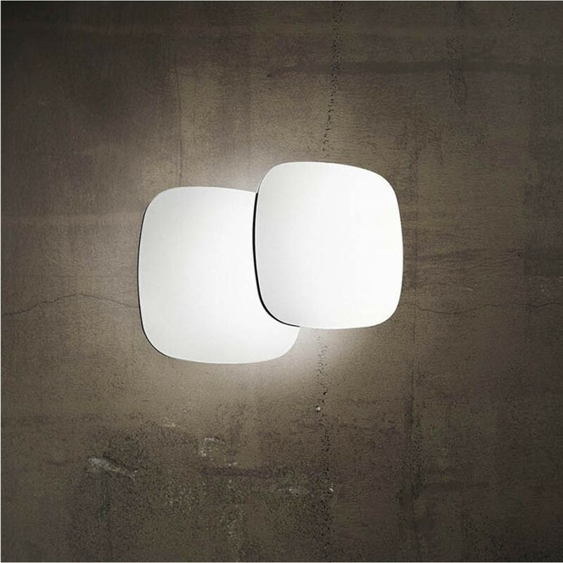 Image of Applique moderno giarnieri step al 40w led alluminio lampada parete, finitura metallo bianco opaco - Bianco opaco