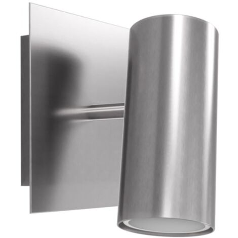 Applique moderno lampadari bartalini olocaro 1 gu10 led orientabile metallo, finitura metallo cromo spazzolato
