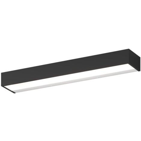 Applique moderno top light bios 1213 55 led switch 2640lm alluminio illuminazione modulo integrato, finitura metallo nero