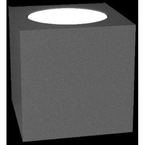 Applique moderno top light plate 1129 ag gx53 led metallo biemissione lampada parete, finitura metallo antracite