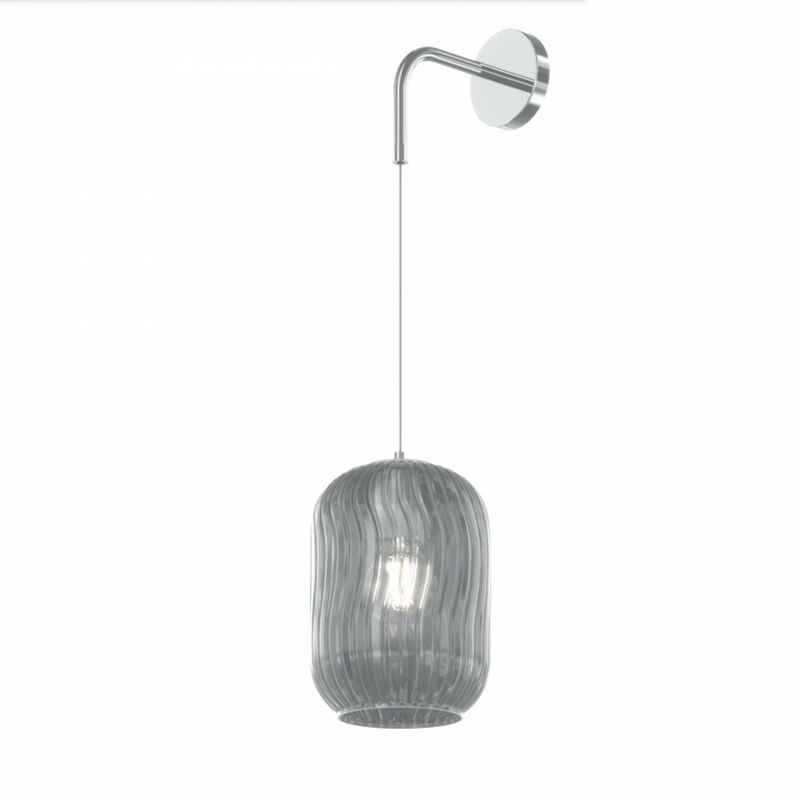 Image of Applique moderno top light tender 1181 cr a fu e27 led vetro lampada parete