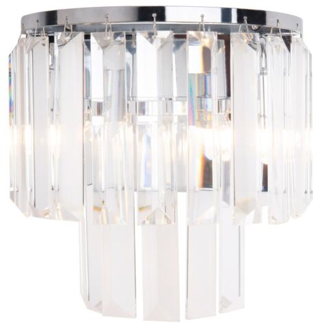 Applique MONACO glamour cromata con cristalli 2xG9 Maxlight