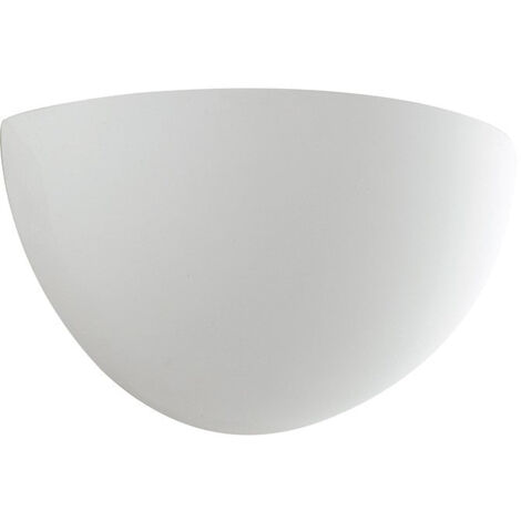 Applique MORITZ in gesso bianco verniciabile 25 cm.
