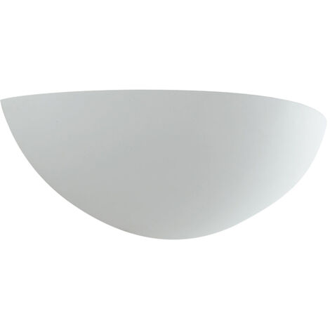 Applique MORITZ in gesso bianco verniciabile 31 cm.