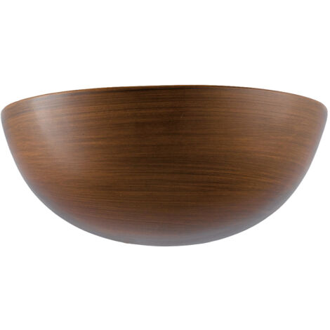 Applique MORITZ in gesso effetto legno noce 25 cm.