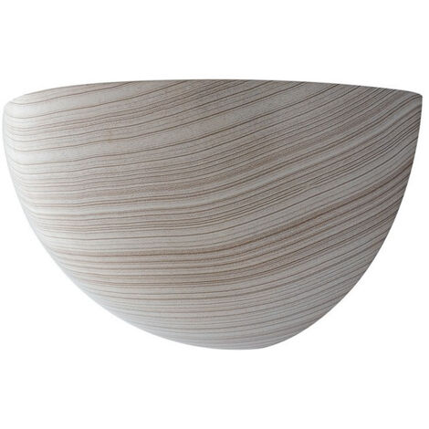 Applique MORITZ in gesso effetto rovere sbiancato 25 cm.