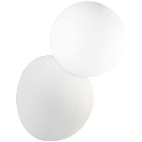 Applique mural en ciment et sphère en verre H20cm Rock - Blanc
